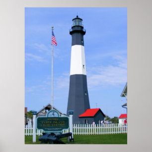 Poster Station de lumière d'île de Tybee