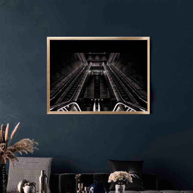 Poster Station de métro Copenhague NOIR ET BLANC FINE ART (Créateur téléchargé)