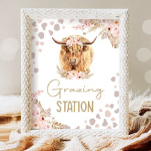 Station de pâturage Highlander Cow Boho Farm Anniv