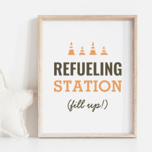 Poster Station de ravitaillement Symbole de table de fête