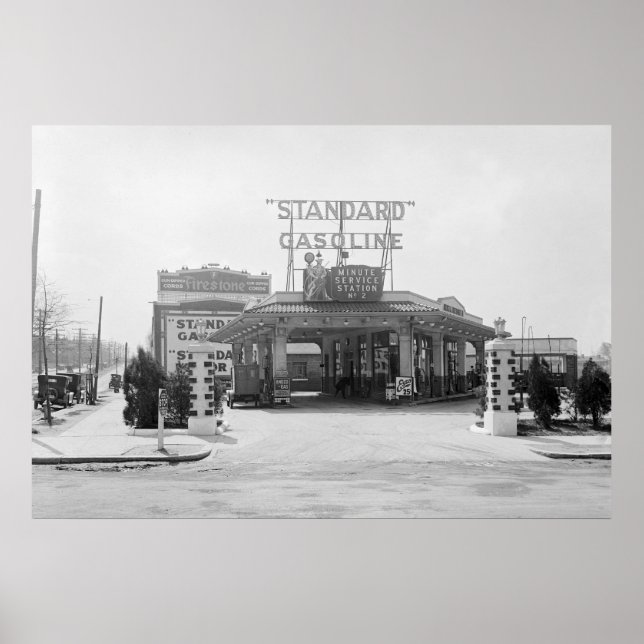 Poster Station de remplissage des années 1920 (Devant)