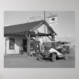 Poster Station de remplissage du Nouveau-Mexique, 1936. P