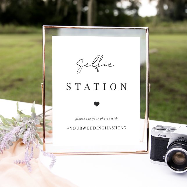 Poster Station de selfie moderne et minimale pour mariage (Créateur téléchargé)