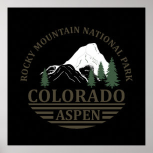 Poster Station de ski Colorado Aspen