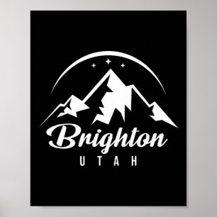 Poster Station de ski de Brighton Utah Ski Snowboard
