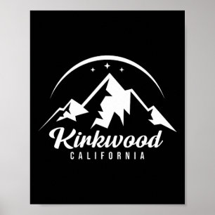 Poster Station de ski de Kirkwood en Californie Ski Alpin