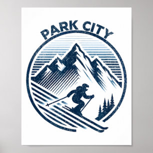 Poster Station de ski de Park City ski d'hiver utah