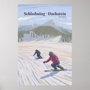 Poster Station de ski de Schladming-Dachstein Autriche Vo