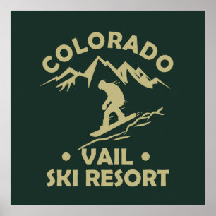 Poster Station de ski de Vail Colorado