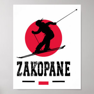 Poster Station de ski de Zakopane Pologne Tatra Ski polon