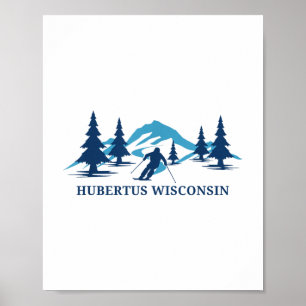 Poster Station de ski Hubertus Wisconsin Ski Resort _1