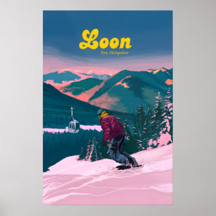 Poster Station de ski Loon Mountain, New Hampshire