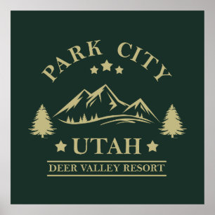 Poster Station de ski Park city Utah