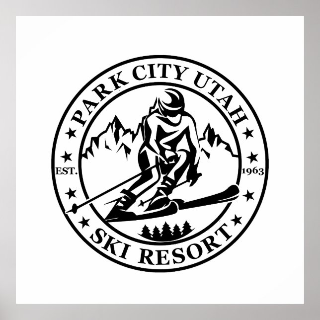 Poster Station de ski Park city Utah (Devant)