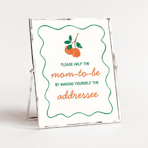 Poster Station d'enveloppe de Baby shower Citrus Little C
