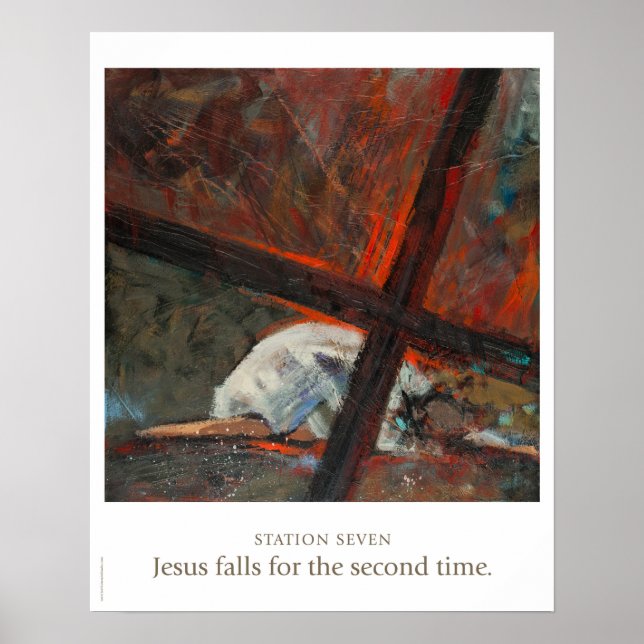 Poster Station Sept : Jésus tombe pour la deuxième fois. (Devant)