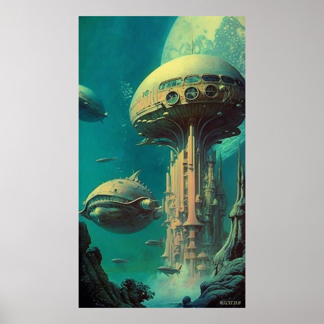 Poster Station Sirius - (42x24in Extra Long) (Avec logo) (Devant)