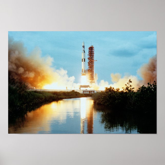 Poster Station spatiale Skylab - Lancement Saturn V (Devant)