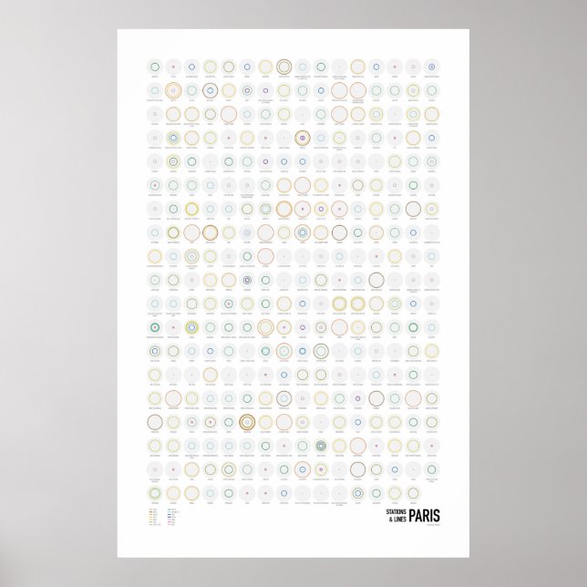 Poster Stations & Lignes : Paris (Lumière) (Devant)