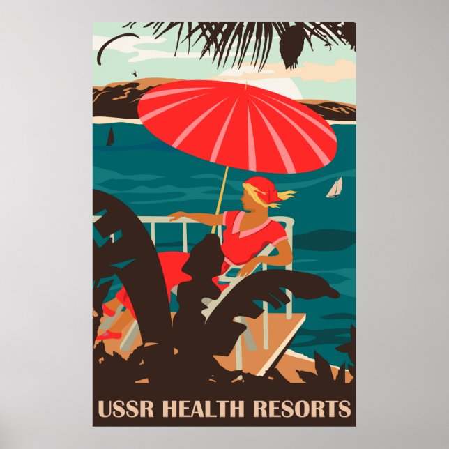 Poster Stations thermales de l'URSS (Devant)