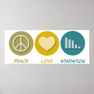 Poster Statistiques de l'amour pour la paix