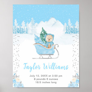 Poster Statistiques de naissance de Luge Bleue d'Ours d'H