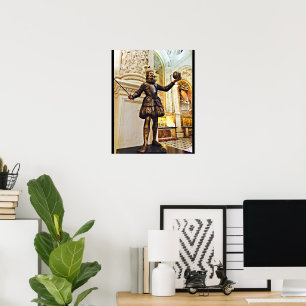 Poster Statue Conquistador de Séville