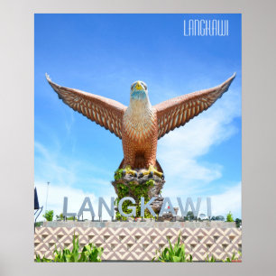 Poster Statue d'aigle Langkawi Malaisie Souvenir de vacan