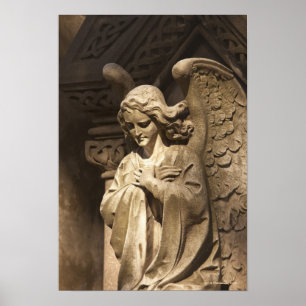 Poster Statue d'ange avec les mains croisées, Buenos