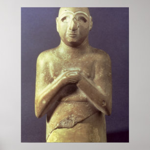 Poster Statue de Dieu Utu, Mésopotamien, c.2400 AVANT