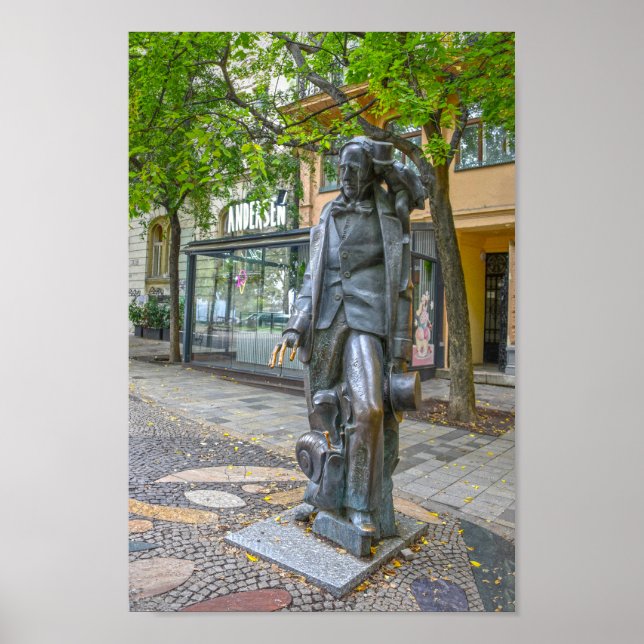 Poster Statue de Hans Christian Andersen, Bratislava, slo (Devant)