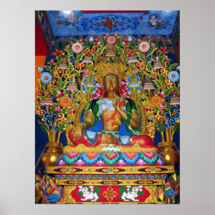 Poster Statue de la déesse Tara verte de la compassion