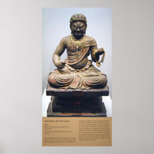 Poster Statue de la divinité japonaise Fudō Myō-ō