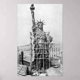Poster Statue de la Liberté Construction - Paris - 1884