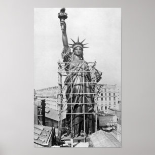 Poster Statue de la Liberté Construction - Paris - 1884
