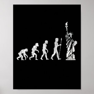 Poster Statue De La Liberté De L'Évolution Humaine Résist