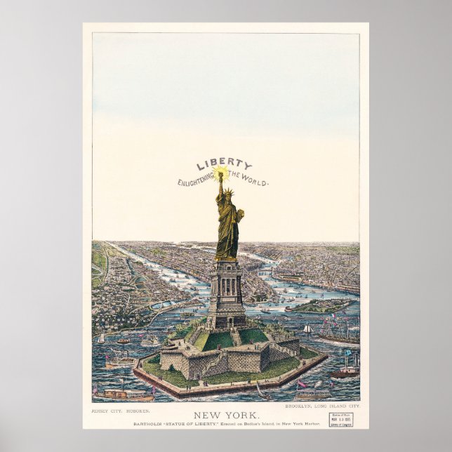 Poster Statue de la liberté éclairant le monde (Devant)