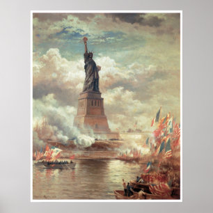 Poster Statue de la liberté éclairant le monde