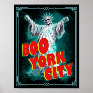 Poster Statue de la Liberté Halloween Boo York City