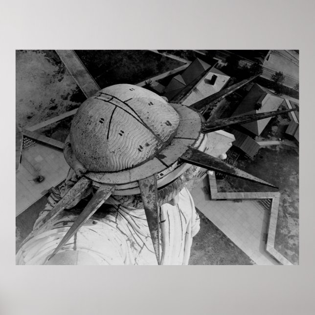 Poster Statue de la Liberté - Photo aérienne (1920) (Devant)