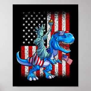 Poster Statue de la Liberté T-Shirt 4 Juillet Garçons Amé