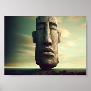 Poster Statue De L'Île De Pâques Le Moai