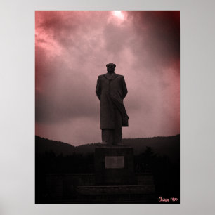 Poster Statue de Mao Tse Tung de Changsha vintage