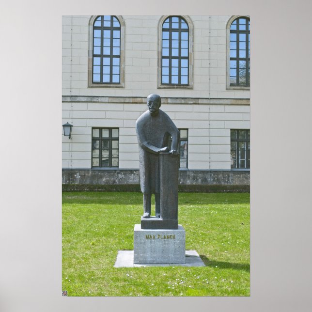 Poster Statue de Max Planck à Berlin (Devant)