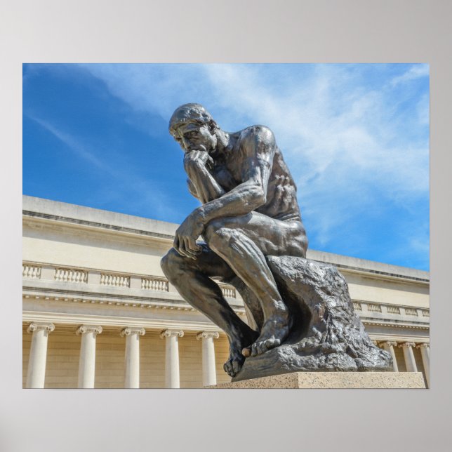 Poster Statue de Rodin Thinker (Devant)
