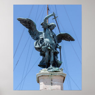 Poster Statue de Saint Michel - Castel Sant'Angelo sommet