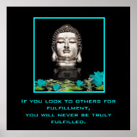 Statue de tête Bouddha Argent avec Citation Inspir