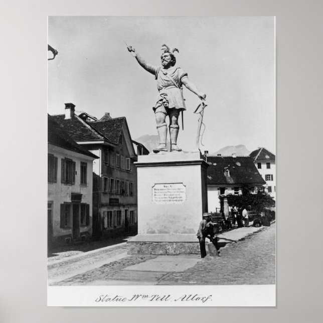 Poster Statue de William Tell, vers 1860-90 (Devant)