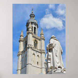 Poster Statue du compositeur Adrien Francois Servais, Hal