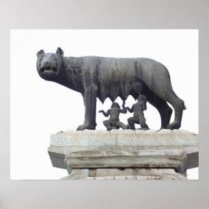 Poster Statue du loup de capitoline (allaitement du loup 